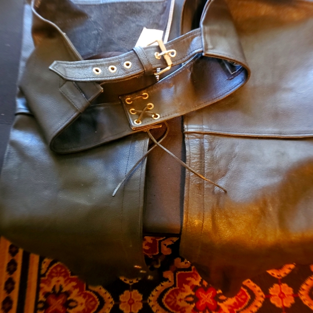 Womens 100% leather chaps